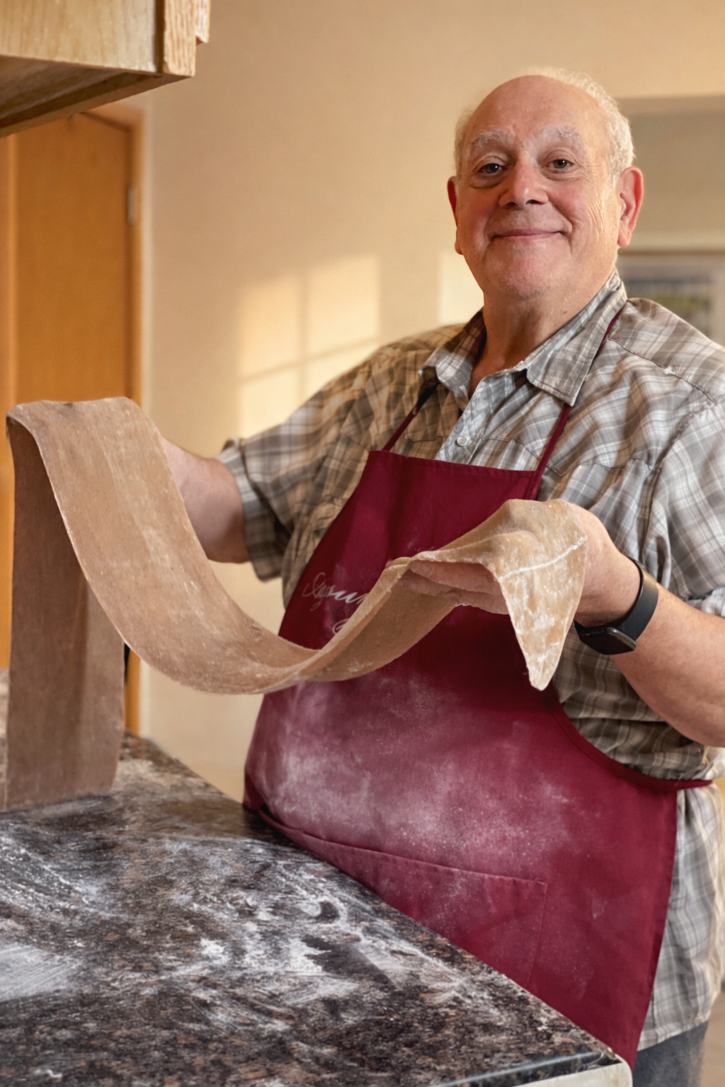 Luciano in his kitchen at Casa Luciano
